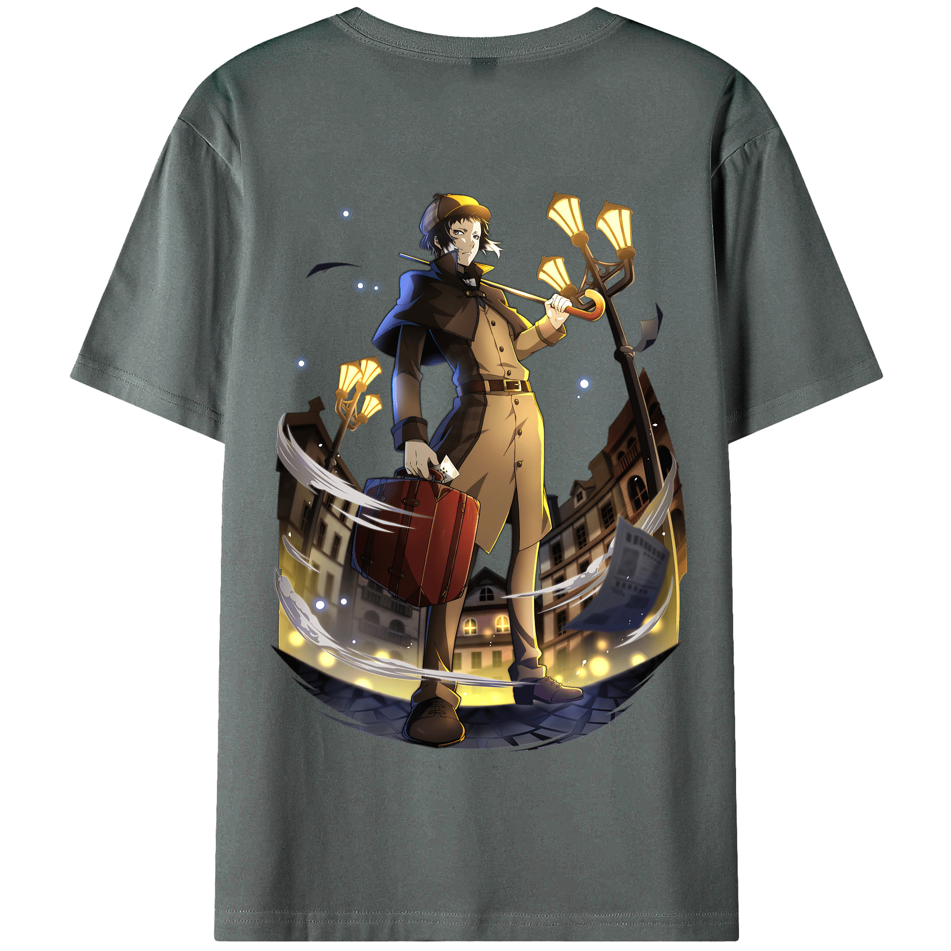（画像用） 文豪ストレイドッグス Bungo Stray Dogs 綿100％半袖Tシャツ（背面プリント）